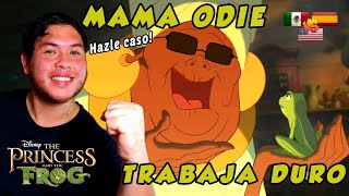 Reacción a MAMA ODIE LA PRINCESA Y EL SAPO quotTRABAJA DUROquot  Latino vs Castellano vs Inglés [upl. by Atnauq]