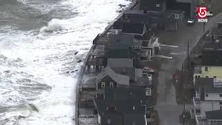 Sky5 Waves slam Scituate between storms [upl. by Annawt]