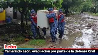 Tamarindo León evacuación por parte de la defensa Civil [upl. by Joachima584]