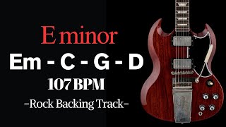 E Minor Backing Track  Rock  107 bpm [upl. by Rocca]