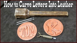 How to Carve Letters Into Leather  Leather Craft Gift Ideas [upl. by Lagas347]