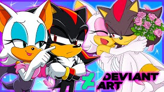 SHADOW HATES DEVIANTART  Shadow and Rouge VS DeviantArt [upl. by Adiazteb]