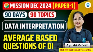 UGC NET Paper 1 Data Interpretation  Average Based Questions of DI  Ayushi Mam JRFAdda [upl. by Derril]