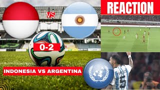 Indonesia vs Argentina 02 Live Stream Friendly Football Match Commentary Score Vivo Highlights Bola [upl. by Rafferty]