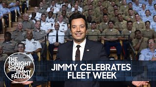 Jimmy Celebrates Fleet Week Bidens Press Conference Jump Scare  The Tonight Show [upl. by Dragde]