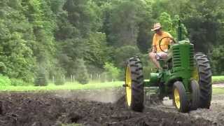 1948 John Deere B Plowing with Two Bottom Trip Plow [upl. by Ssidnac600]