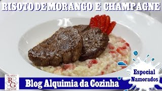 RISOTO DE MORANGO COM BRIE CHAMPAGNE E ESCALOPE DE MIGON [upl. by Lira]