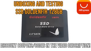 Unboxing SSD Goldenfir 128GB by AliExpress Goldenfir SSD Store Tests in Windows and Linux Xubuntu [upl. by Nylzzaj]