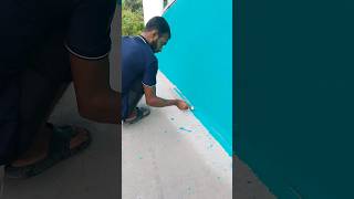 wall painting stickers construction shorts video [upl. by Blinny]