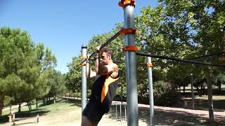 Dominadas agarre supino cerradas Barra libre Street Workout calistenia [upl. by Brick]