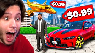 TUDO CUSTA 099 CENTAVOS NO GTA 5 por 24 HORAS [upl. by Hubbard]