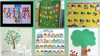 Alphabet tree School notice board decoration ideas  Learning display board for kids [upl. by Yenduhc854]