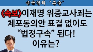 송국건TV 이재명 위증교사 선고 날 법정구속 국회 표결 불필요 [upl. by Anirac]