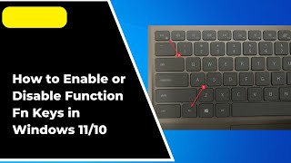 How to Enable or Disable Function Fn Keys in Windows 1110  Fix Functions Keys Not Working [upl. by Nylyrehc]