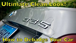 DEBADGING MY E92  How to Easily Debadge Your Car E92 BMW 335i [upl. by Notsuoh]