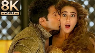 Husnn Hai Suhaana 8k ultra Hd Song  Varun Dhawan Sara Ali Khan  Coolie No1 [upl. by Kathryne]