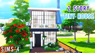 Sims 4  2 Story Tiny House  Speed Build CC [upl. by Chavez]