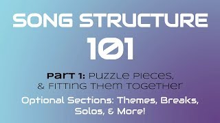 SONG STRUCTURE 101 Pt 1C  OPTIONAL SECTIONS Themes Breaks Solos amp More [upl. by Amalie588]