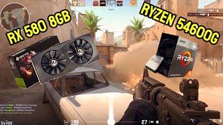 RX580 8gb 2048 sp  RYZEN 54600g TEST en VIDEOJUEGOS 😱💻🎮 [upl. by Crosley]