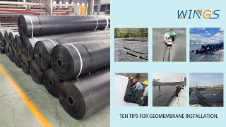 Ten tips for geomembrane installation [upl. by Ellienad275]