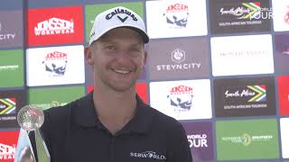 Nick Bachem Winner Interview 2023 Jonsson Workwear Open © DP World Tour [upl. by Abdul]