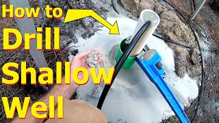 Easy SHALLOW WELL DRILLING Howto DiY drill 25 ft shallow well [upl. by Katharine]