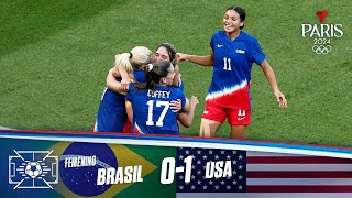 Highlights amp Goles Brasil vs USA 01  Final por la medalla de oro  Juegos Olímpicos París 2024 [upl. by Talley161]