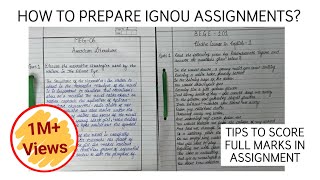 How To Prepare IGNOU Assignments Score Full Marks Guaranteed IGNOU Assignments [upl. by Aikyt]