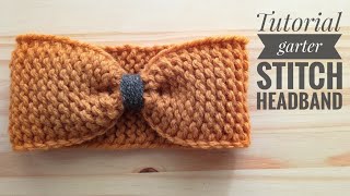 HOW TO MAKE A HEADBAND IN GARTER STITCH  TUTORIAL STEP BY STEP FOR BEGINNER LOOM KNITTING DIY [upl. by Till663]