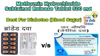 Jan Aushadhi Metformin Hydrochloride 500 mg Sustained Release Tablets Side Effects Uses For Diabetes [upl. by Ynwat]