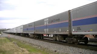 Norfolk Southern 251 Southbound Roadrailer w BNSF Leader in AustellGa 03292013© HD [upl. by Othella731]