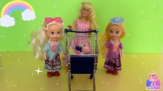 Elsa and Annas Fun Toy Shopping Adventure with Barbie [upl. by Ayokal33]