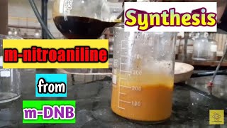 Synthesis of mnitroaniline from mdinitrobenzene  Saw in the discription box [upl. by Aisnetroh]