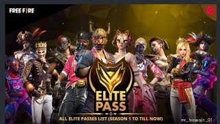 FREE FIRE ALL ELITE PASS BUNDLE  SEASON 1 TO TILL NOW ALL ELITE PASS BUNDLE  freefire [upl. by Wainwright]