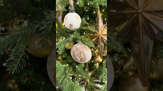 Raz 3quot or 4quot Ivory with Gold Star Etched Glass Ball Christmas Ornament [upl. by Mcgraw]