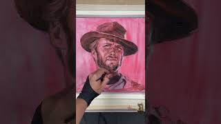 Painting Clint Eastwood art portrait ClintEastwood [upl. by Henricks]