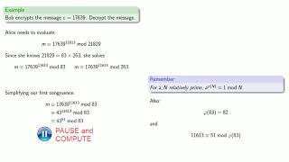 Decrypting RSA Using the Chinese Remainder Theorem [upl. by Rasia28]