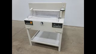 2003 Triumph Ideal 655095 Programmable Paper Cutter [upl. by Yentruocal]