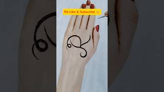 R letter mehndi design  beautiful mehndi design ❤️ henna shortsviral [upl. by Kcirdde]