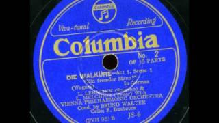 Die Walküre Act 1 Bruno Walter VPO NIppon Columbia 78rpm [upl. by Ecerehs]