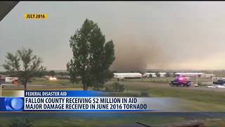 Fallon County to receive 21 million in federal aid for last years tornado [upl. by Xylina]