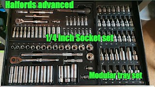 Halfords advanced 14 inch ratchet Socket set modular tray set review part 3 [upl. by Enale]