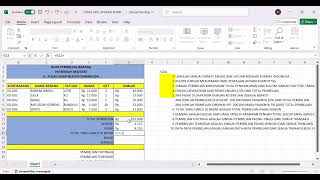 tugas matkul aplikasi komputer menghitung harga di nota pembelian menggunakan Exel [upl. by Zaremski122]