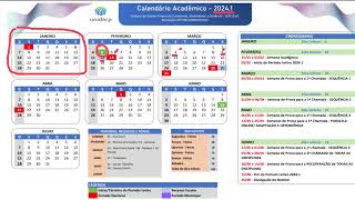 Calendário acadêmico da Unopar  Anhanguera  Uniderp 20241 [upl. by Nalrah]