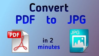 How to convert PDF to JPG  IMAGE  JPEG for FREE and EASY [upl. by Sokil]