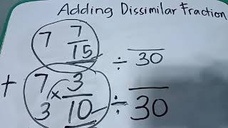 Adding Dissimilar Fraction easy way to solve [upl. by Lala]