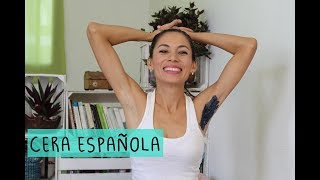 Depilación en mis axilas con la Cera Española en casa fácil y rápido HOW TO WAX ARMPITS [upl. by Legnaesoj]