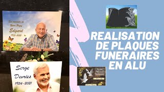 Plaques funéraires en aluminium technique par sublimation [upl. by Tresa]