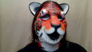 Foam Latex Lyonshel® Big Cat Face Prosthetic Mask [upl. by Nooj]