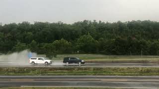 Jeep gets hung up after hydroplaning [upl. by Quirk708]